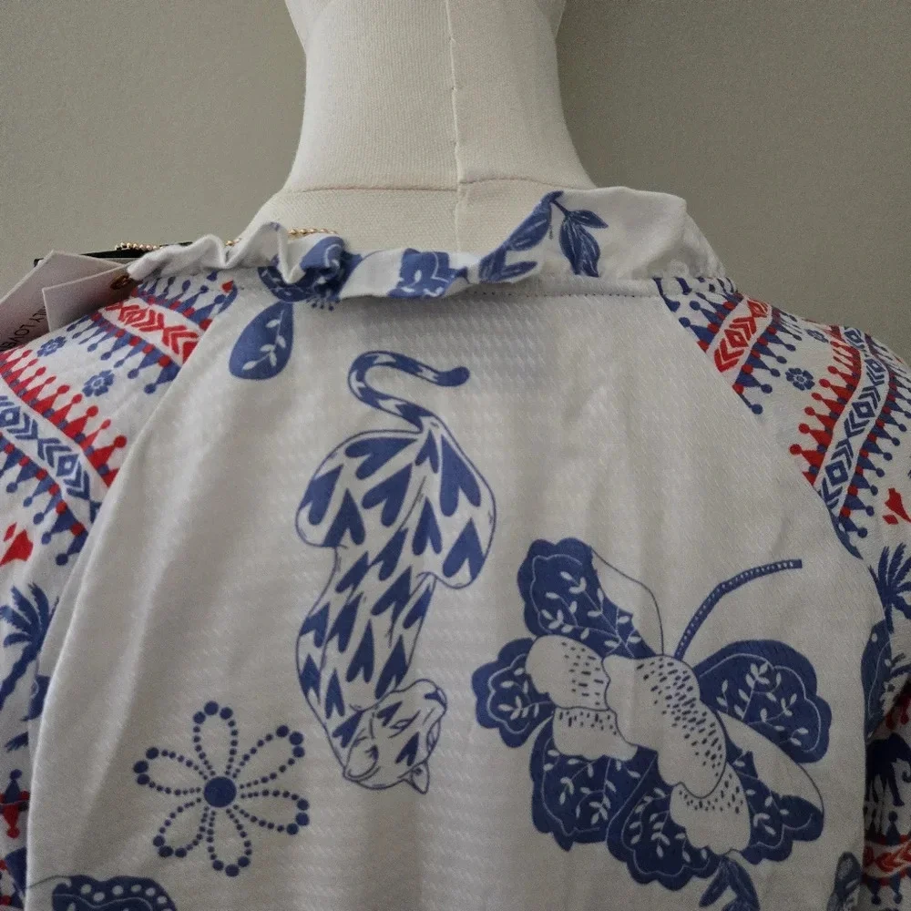 Emily Lovelock NWT Boho Style Bishop Sleeve Loose fitting Blouse size SMALL - Picture 6 of 16